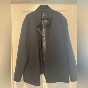 Tumi Mens Black Wool Tech Jacket Size XXL